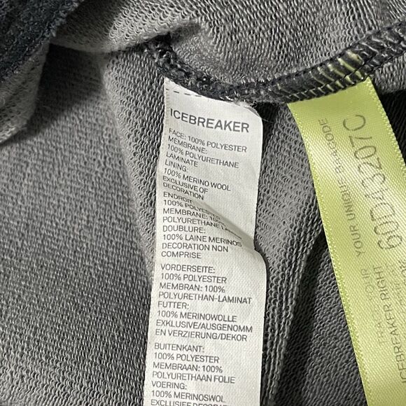 Icebreaker Jacket Womens Medium Grey Pink GT Softshell Merino Wool Reflective - Picture 11 of 12